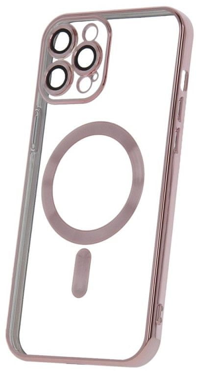 Forever Silikónové TPU puzdro Mag Color Chrome pre iPhone 12 Pro Max ružovozlaté (TPUAPIP12PMMCCTFOGO)